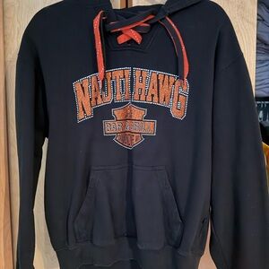 Black and Orange Men's Hoodie